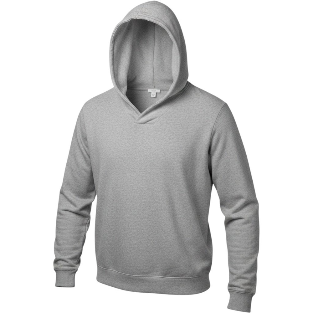 Pure Jill J. Jill Gray Cotton Cashmere Blend Hooded Sweater Pullover Womens M
